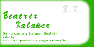 beatrix kalaper business card